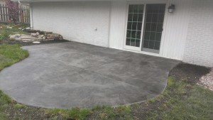 New stamped patio with pewter base and medium gray release colors.