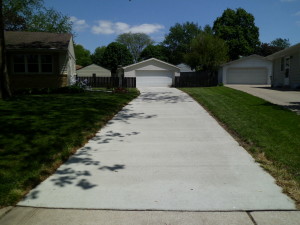 Kathy Kolka's new driveway.