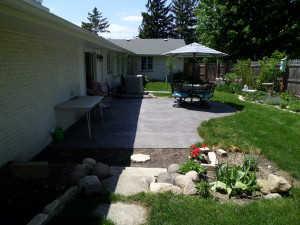 After picture of McCarroll's new patio.
